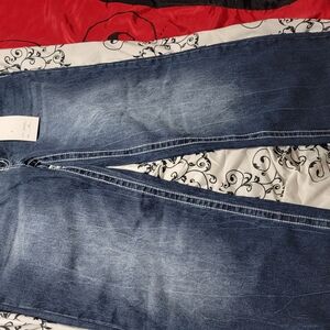 Stylish Blue Disck Denim Jeans